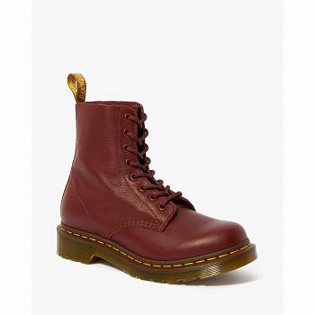 Dr Martens Női 1460 Pascal Virginia Bőr Bakancs Bordó